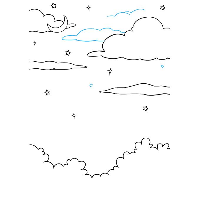 Sky Drawing Sketch