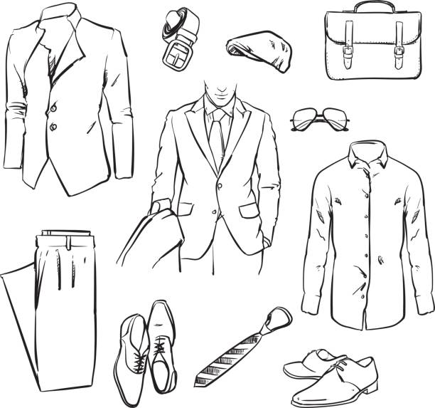 Suit Drawing Artistic Sketching
