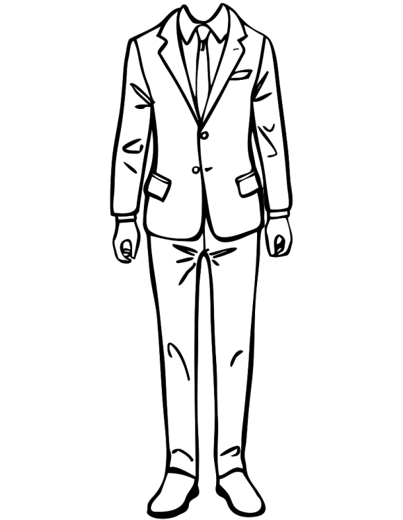 Suit Drawing Hand drawn