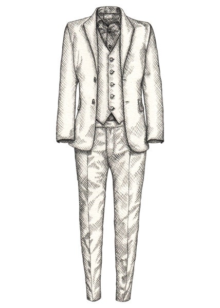 Suit Drawing Realistic Sketch