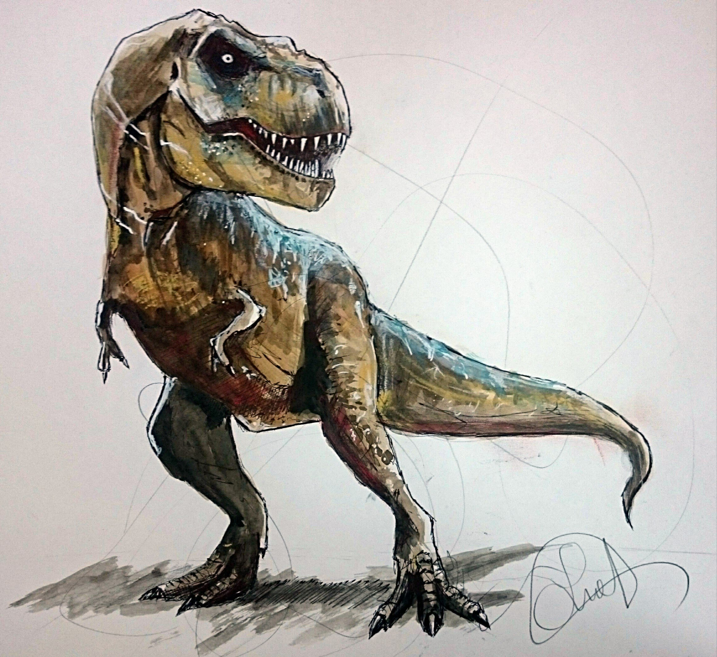 T Rex Drawing Creative Style