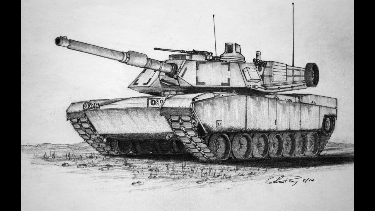 Tank Drawing Artistic Sketching