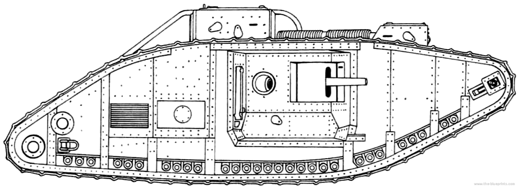 Tank Drawing Hand Drawn
