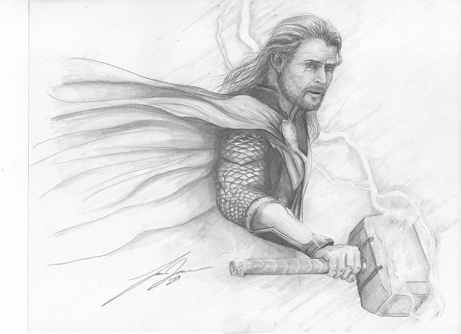 Thor Drawing Professional Artwork