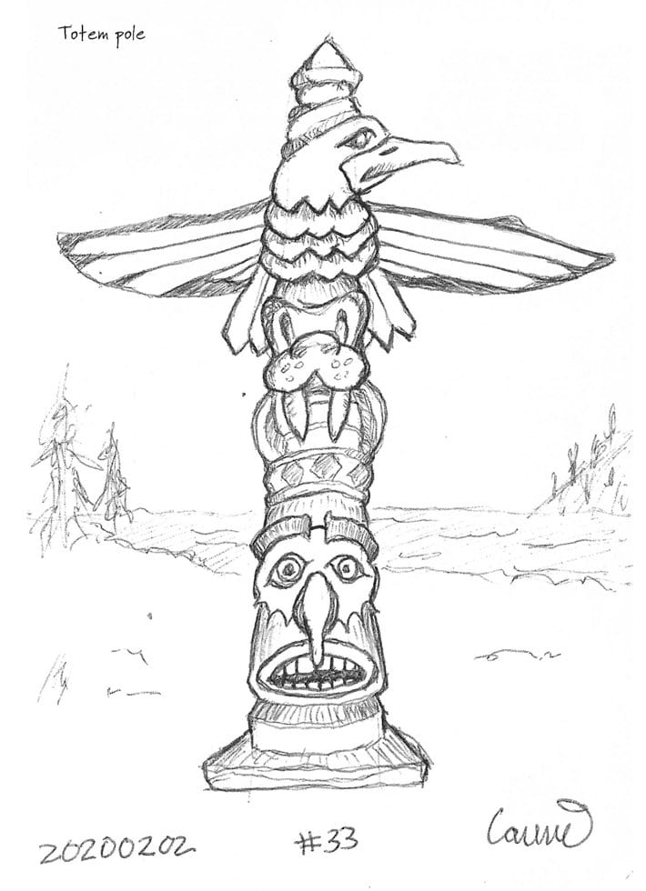 Totem Drawing Amazing Sketch