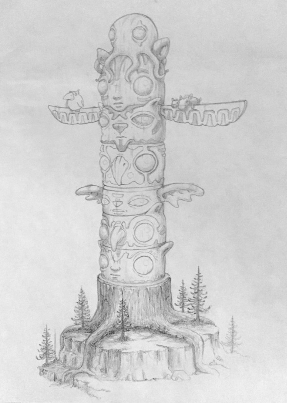 Totem Drawing Fine Art