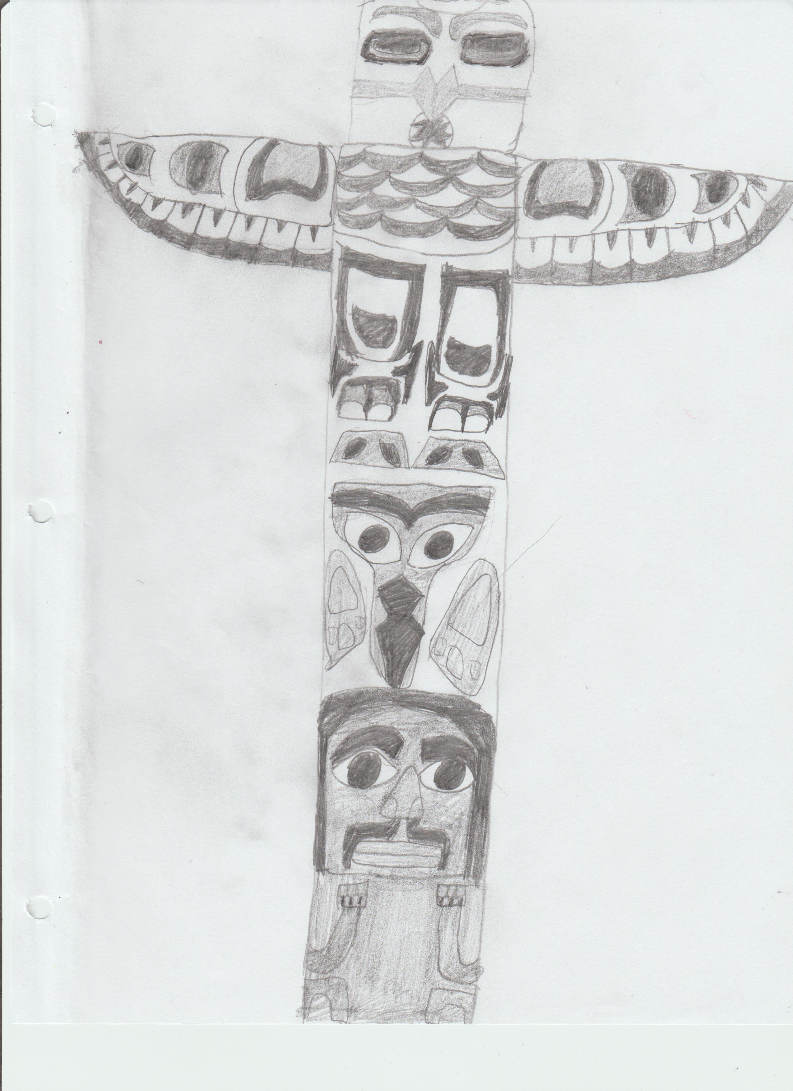 Totem Drawing Sketch