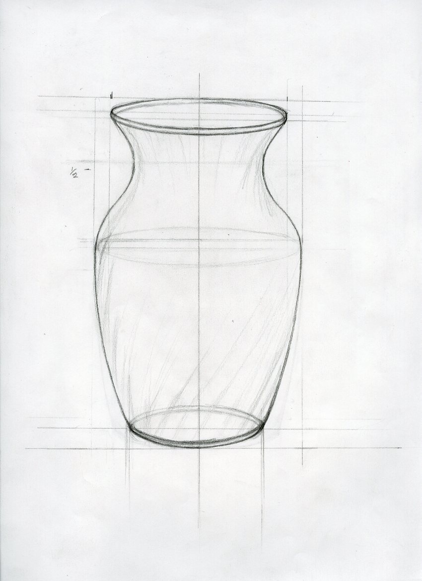 Vase Drawing Artistic Sketching