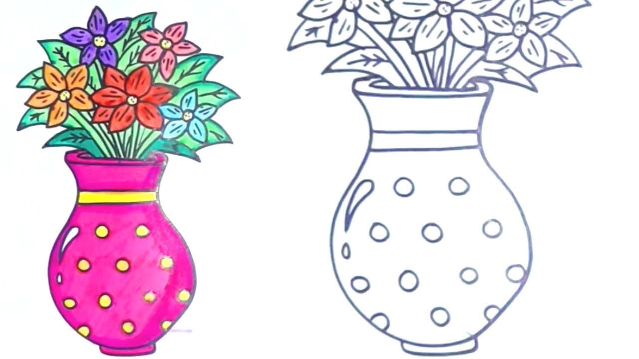 Vase Drawing Creative Style