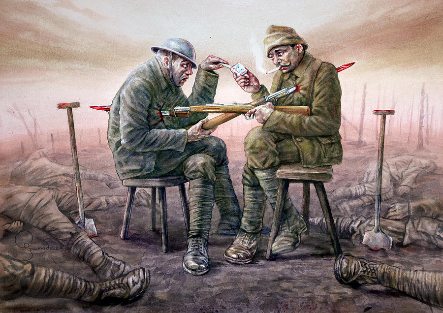 War Drawing Unique Art