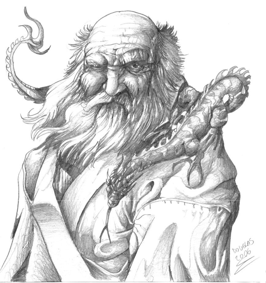 Wizard Drawing Amazing Sketch
