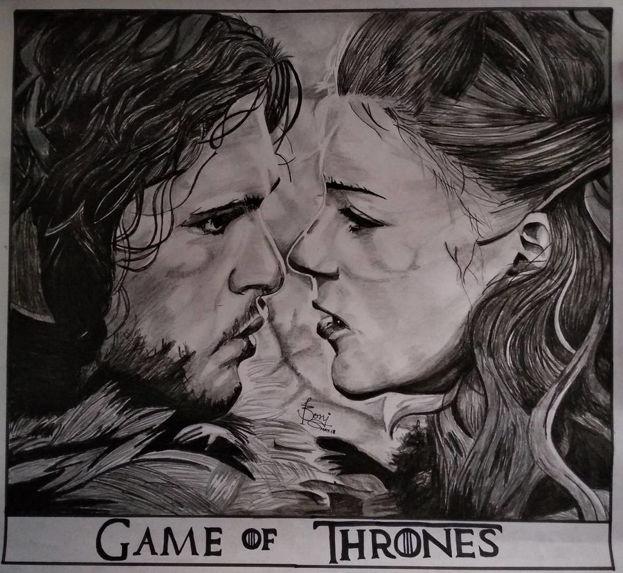 Ygritte Drawing Intricate Artwork